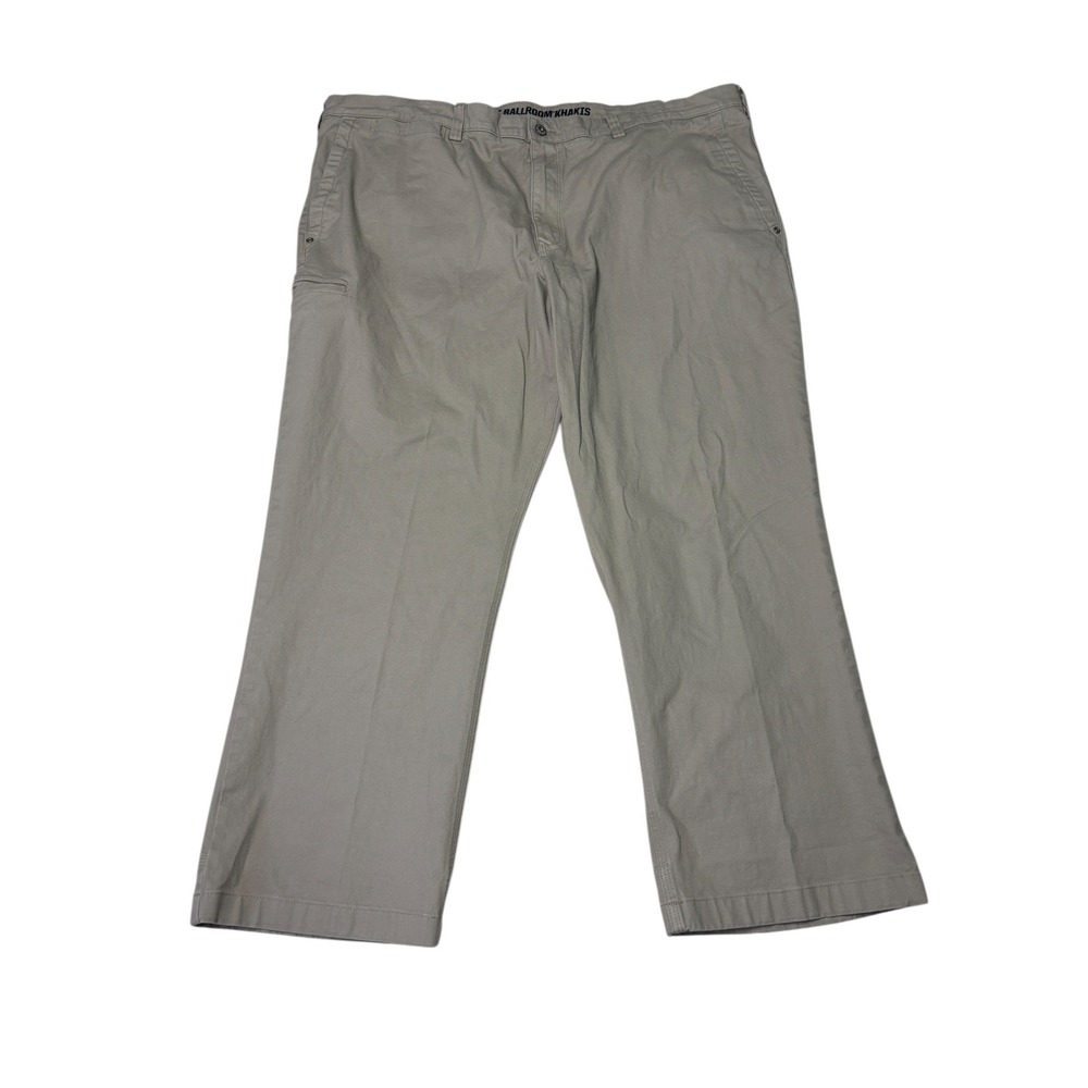 Duluth Trading Co Flex Ballroom Khakis Mens 46x29 Relaxed Fit Beige Cotton